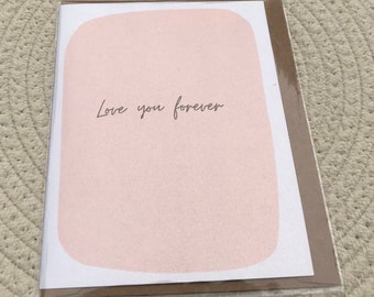 Te amo para siempre tarjeta / tarjetas de felicitación / interior en blanco
