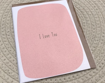 Te amo tarjeta / tarjetas de felicitación / interior en blanco