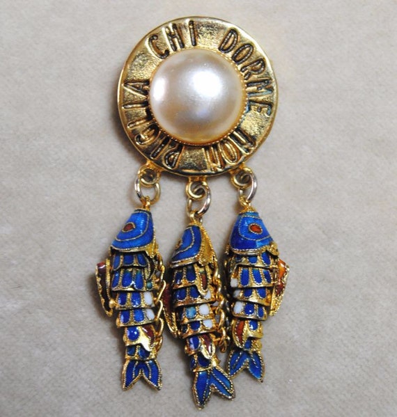 Extremely rare vintage Moschino brooch