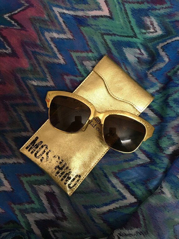 Vintage Moschino rare gold sunglasses