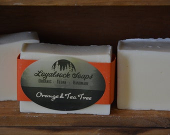 Orange & Tea Tree Oil Soap - organic, handmade, all natural