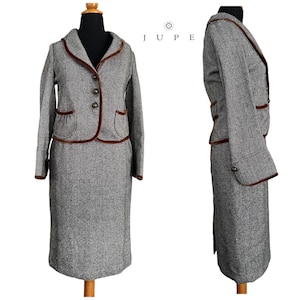 Vintage 90er Jahre Jupe Rock und Blazer Set, zwei Teiler Bleistiftrock