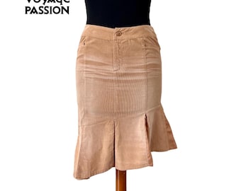 Y2K Voyage Passion corduroy rok, oudroze vintage rok