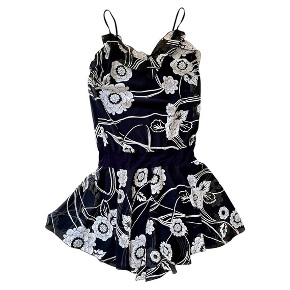 Y2K Enzo mini floral dress , flowy with elastic waistband, fairycore dress