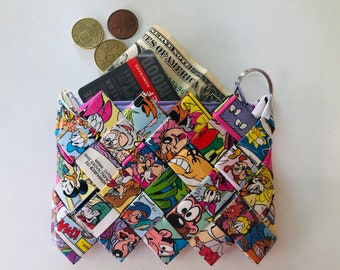 Recycling Mickey Mouse Comic-Geldbörse, Disney-Geldbörse, umweltfreundliche Geldbörse, recyceltes Comic-Buch, veganes Geschenk