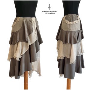Y2k fairycore layered skirt Christoforos Kotentos, boho skirt