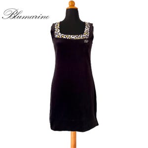 Vintage Blumarine beachwear velvet dress , Y2K designer clothes , beach cover up