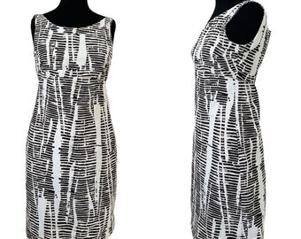 Max Mara vintage pencil sleeveless dress, abstract print