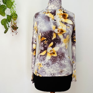 Y2k Roberta Scarpa Venezia turtleneck blouse multicolored
