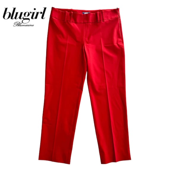 Y2K Blugirl red crepe de chine trouser, low rise p