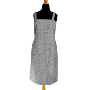 Alda Moda vintage tweed dress , sleeveless midi grey