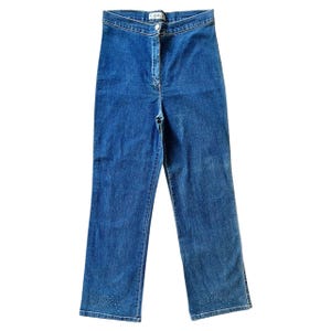 Vintage 70er Jahre Stil Fidele Ultra Rise Strass Jeans , 90er Jahre Röhrenjeans