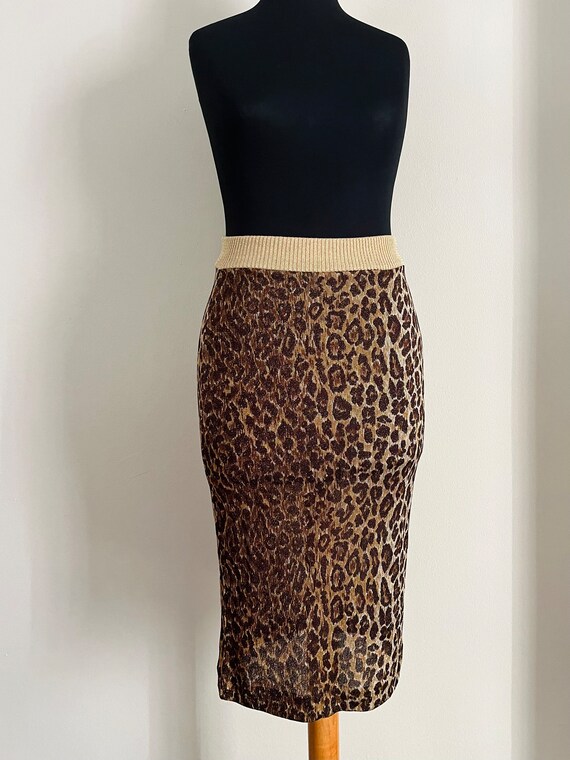 Dolce & Gabbana vintage cheetah print skirt set, … - image 7