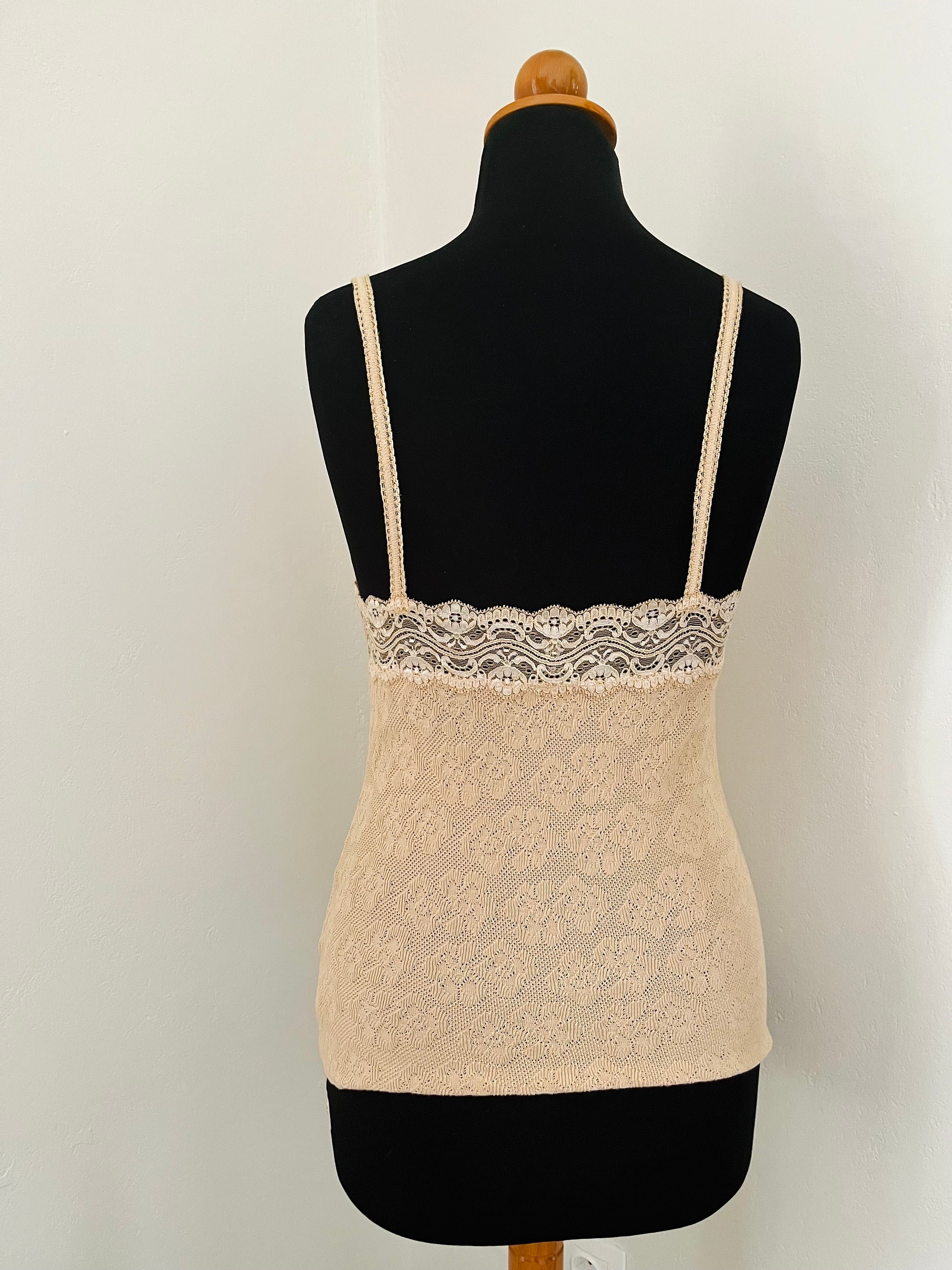トップス D&G DOLCE&GABBANA 2000s Lace Camisole Dolce & Gabbana 2006 Lace Camisole - Amorosa Vintage
