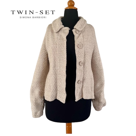 Twinset Simona Barbieri vintage wool blazer jacket with buttons