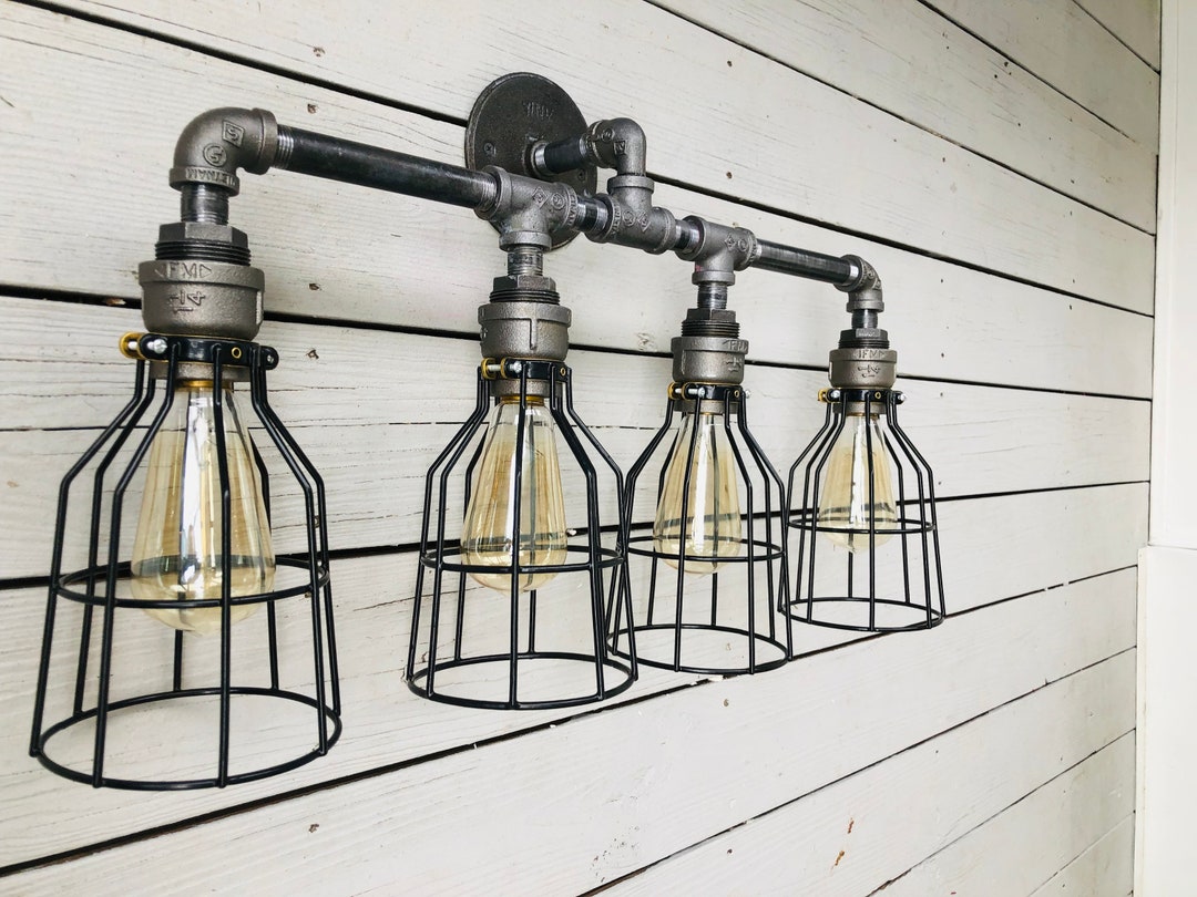 Newport Modern Industrial Bathroom Light Fixture Steel Wall Sconce With