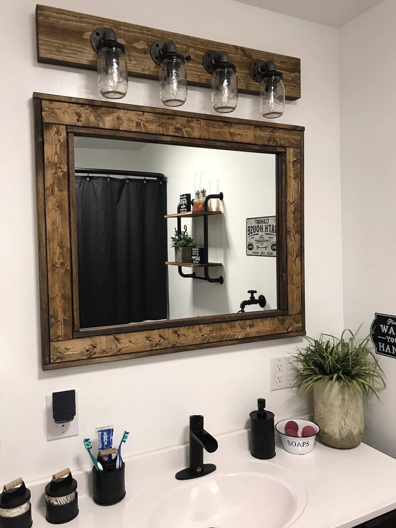 Aberdeen Rustic Farmhouse Bathroom Vanity Light Fixture Etsy