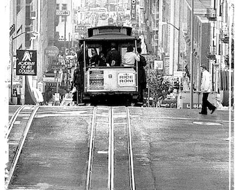 Looking down Powell street in 1978     13x 19 inch print