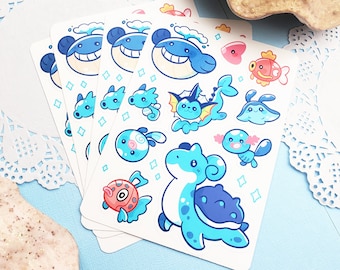 Water Type - Kiss Cut - Sticker Sheet