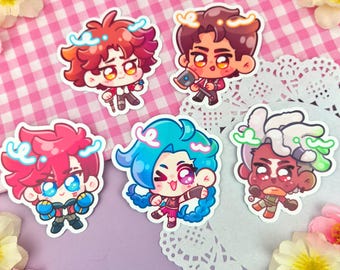 ARC - Jinx | Jayce | Viktor | Vi | Ekko- Chibi - Stickers, Die Cut Stickers