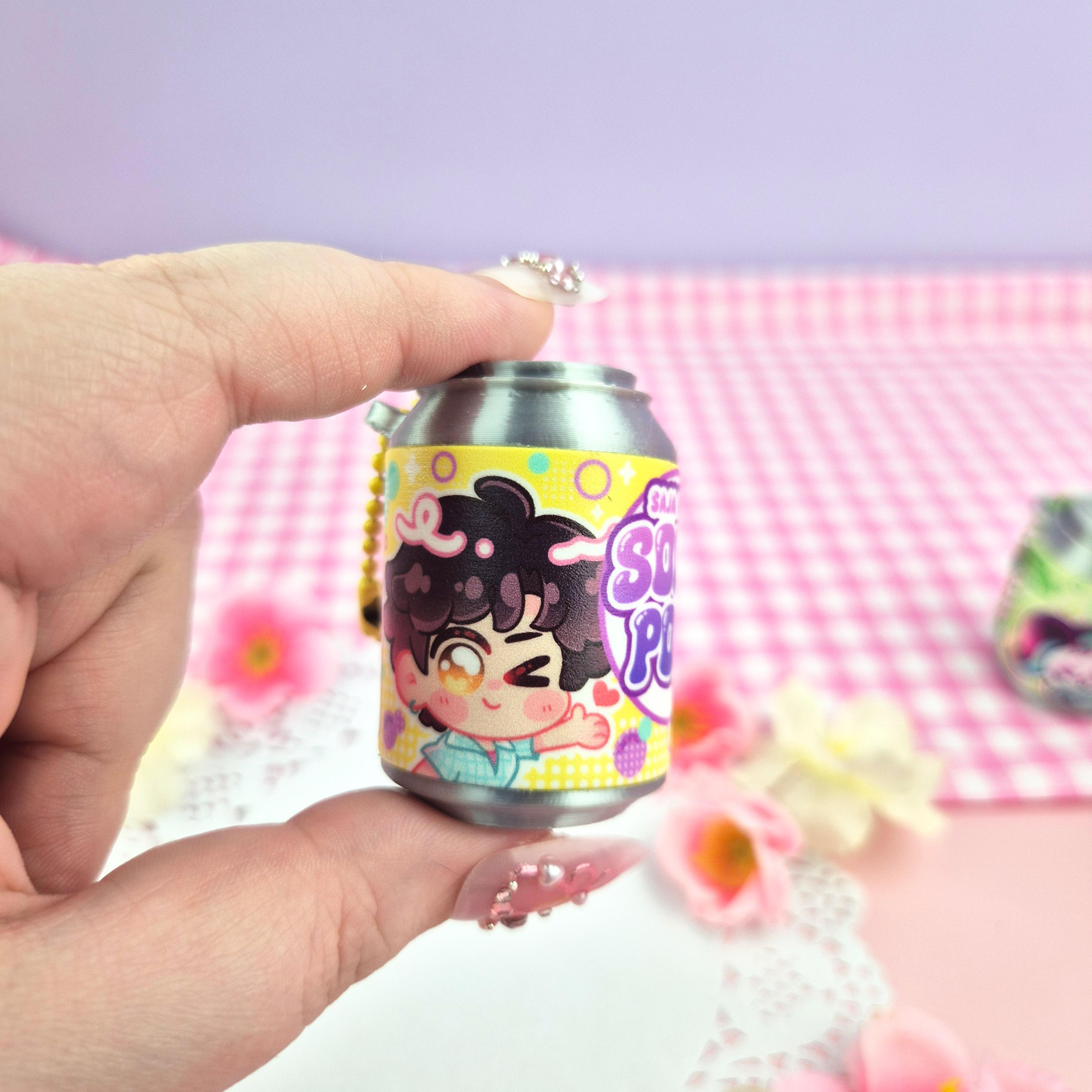Soda Can Clicker Keychains | KDH Saja Boys Soda Pop | Fizzarolli
