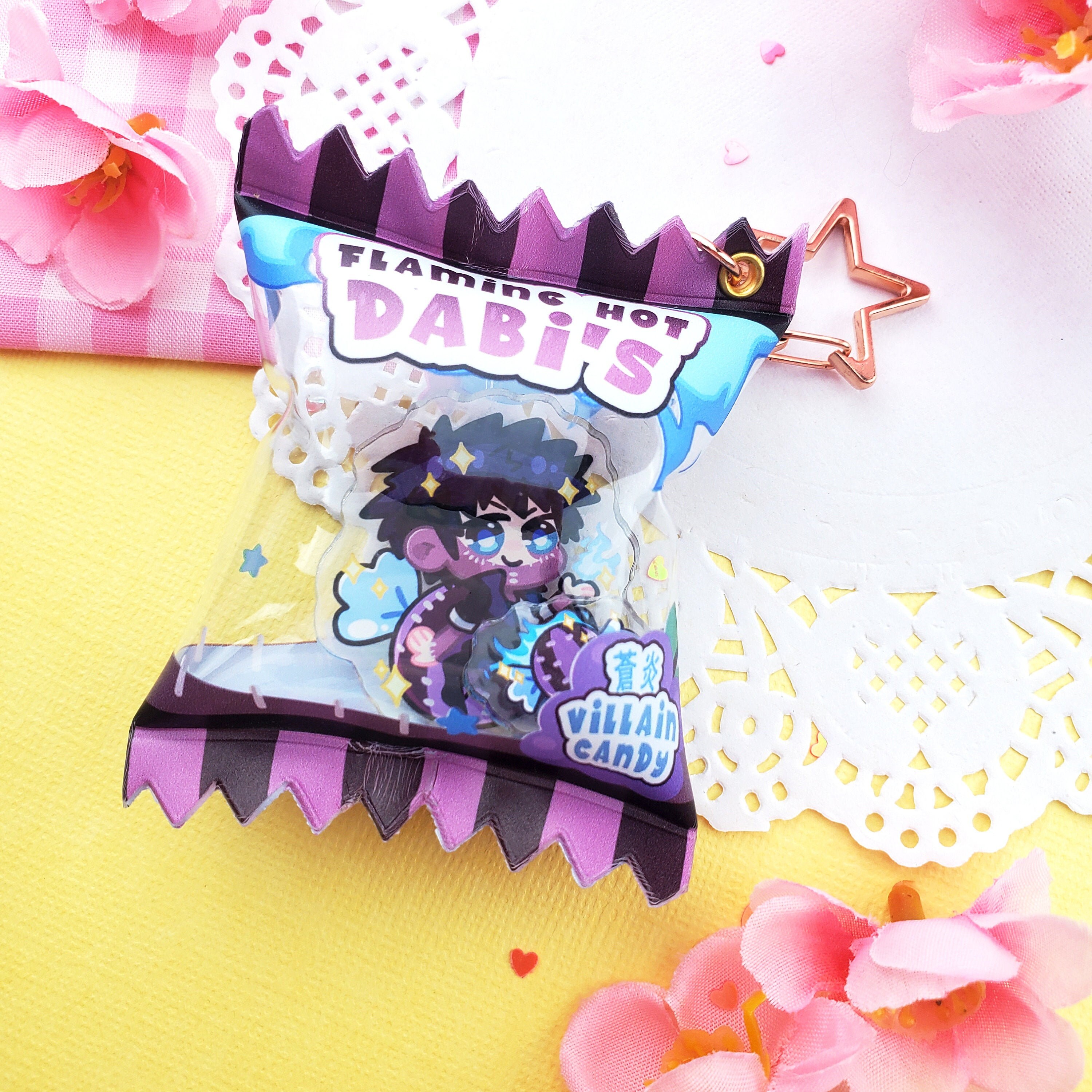 Dabi Villain Candy - Candy Shaker Bag - Acrylic Charms/Keychains