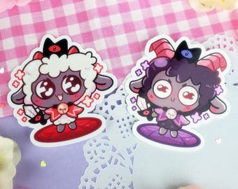 Cult of Lamb Inspired - Chibi - Stickers, Die Cut Stickers