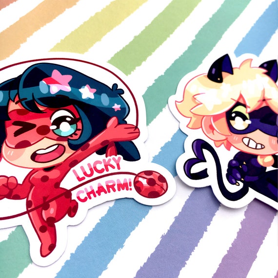 Ladybug Cat Noir Inspired Stickers