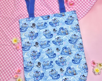 Derpy Tiger Canvas Tote Bag: All Over Print