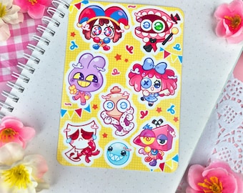 Digital Circus - Kiss Cut - Sticker Sheet - Vinyl Stickers