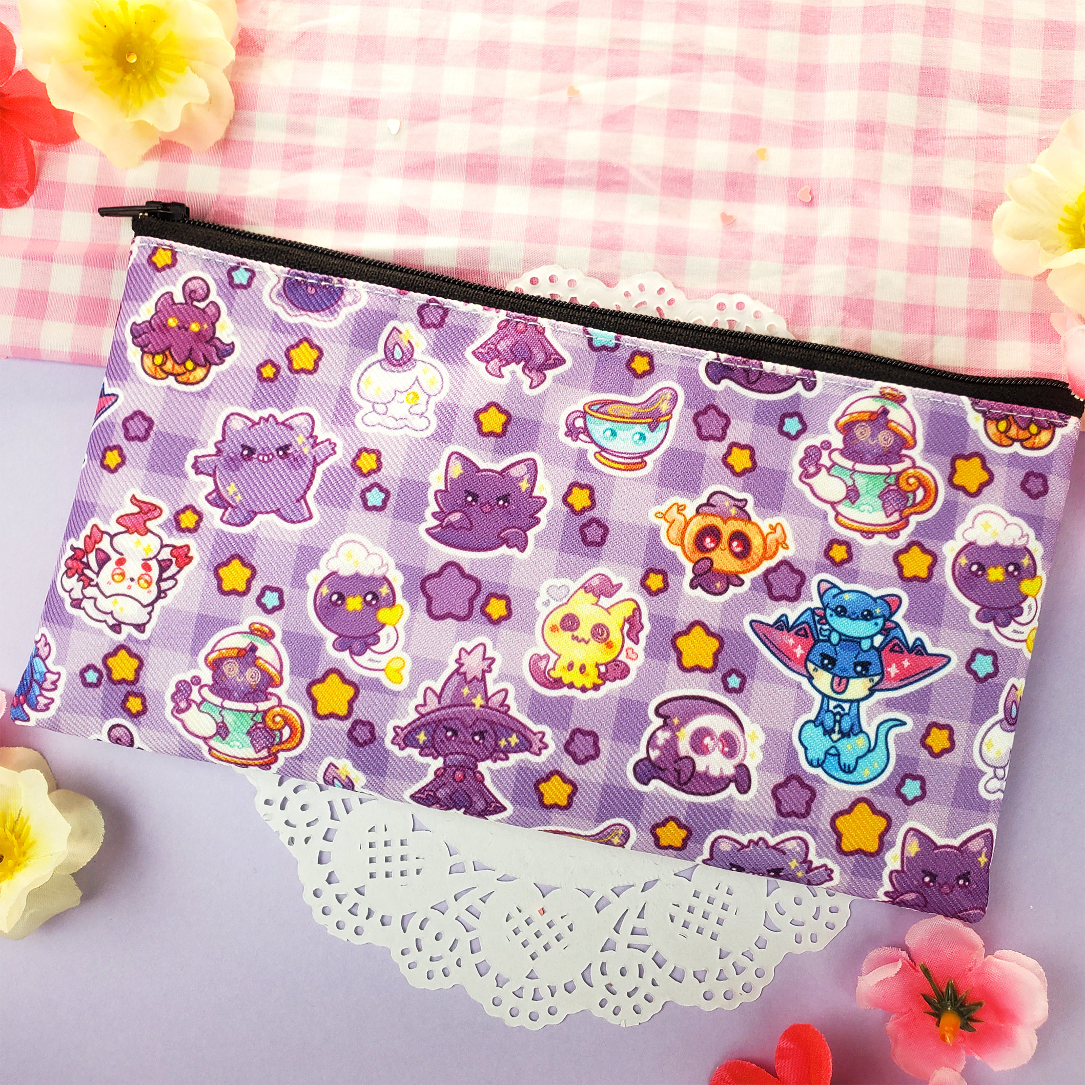 Kawaii Cute pokemon Large Pencil Box Stationery Box Cosmetic Bag