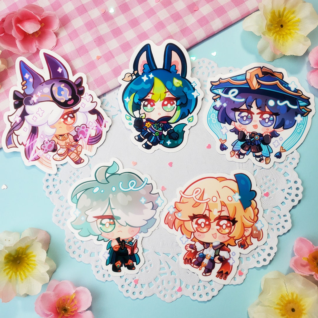 Genshin Impact Sumeru Set Set 4 Chibi Stickers, Die Cut Stickers Etsy