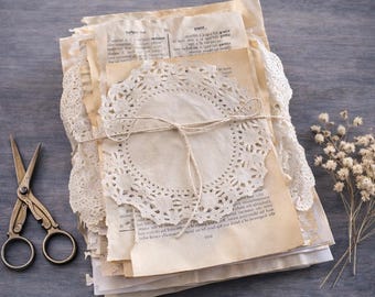 Coffee and Tea Stained Assorted Papers - Bundle of 50