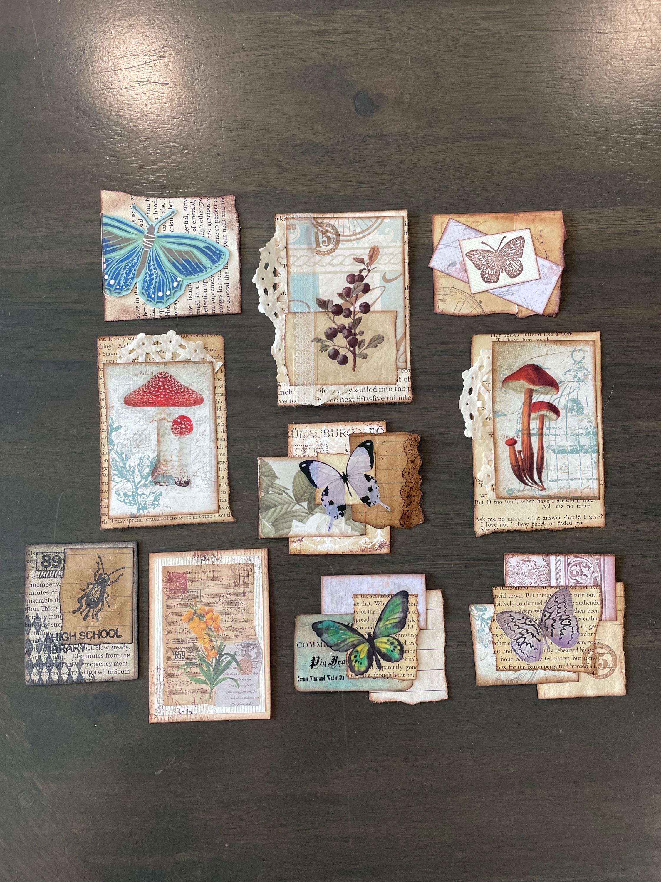 Handmade Junk Journal Ephemera Bundle: Assorted Cards, Tags, Pockets - Etsy
