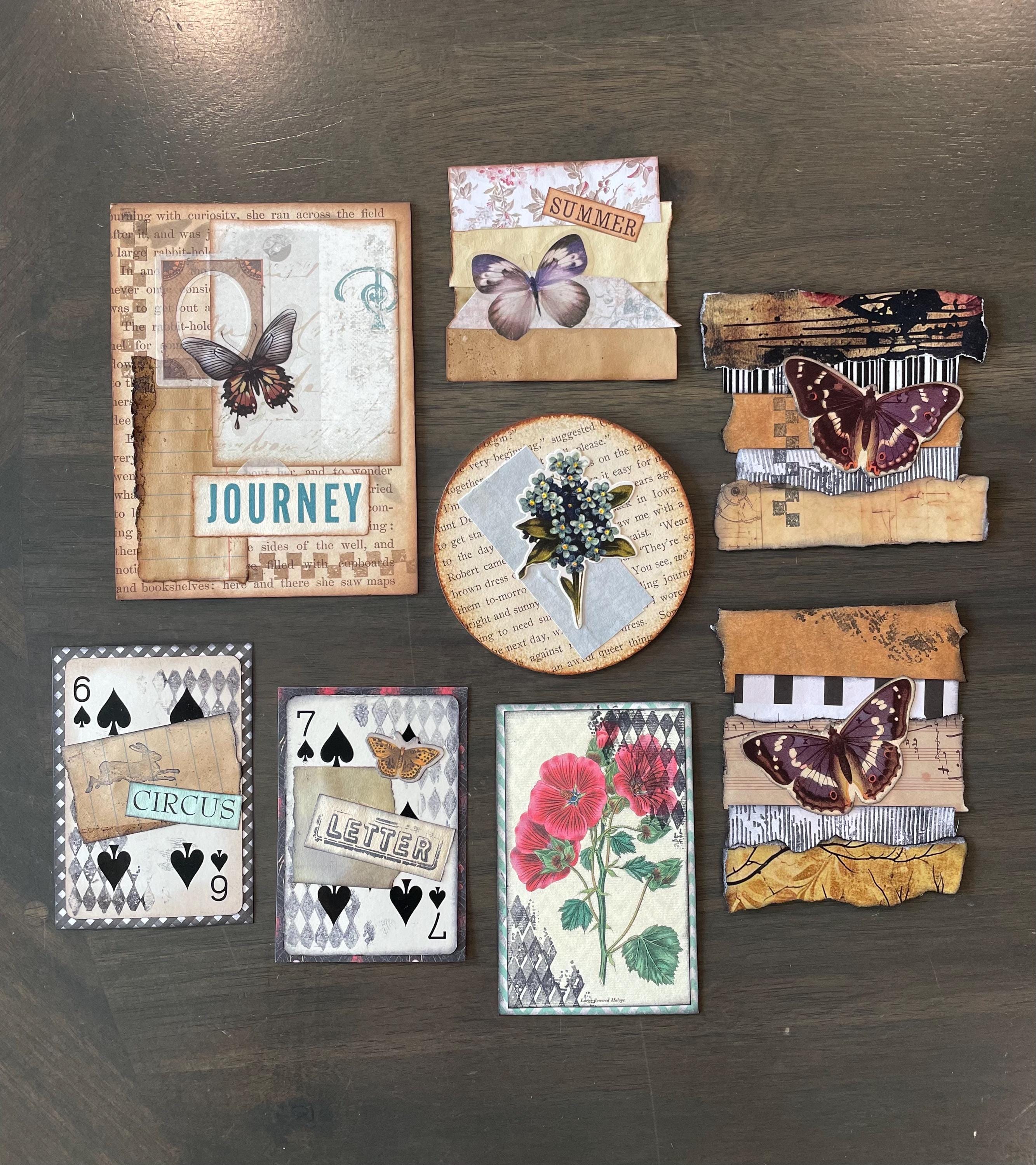 Handmade Junk Journal Ephemera Bundle: Assorted Cards, Tags, Pockets - Etsy