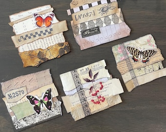 Handmade Vintage Nature Journal Clusters Set of 5