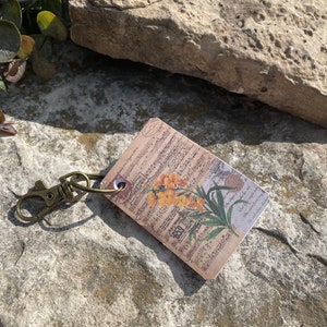 Handmade Mini Keychain Journal Recycled Paper Tiny Notebook