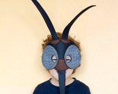 Mosquito Felt Mask, Insect costume, children mosquito mask, adult insect mask, Black Mosquito costume, Halloween mask, Bug mask, dress up