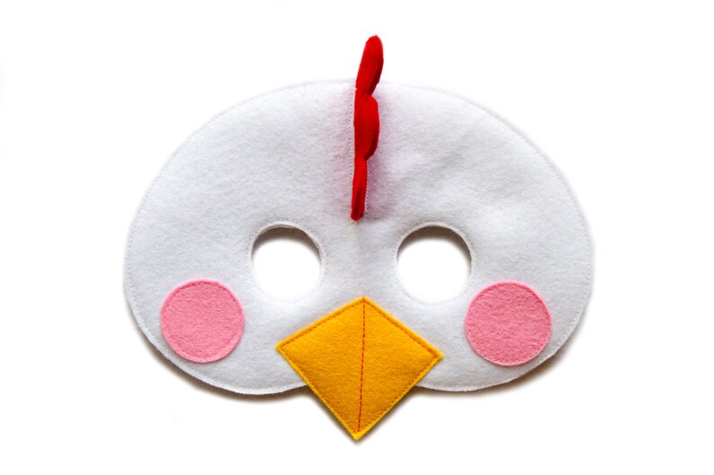 toddler pretend play Halloween costume dress up Chicken rooster farm animal felt mask