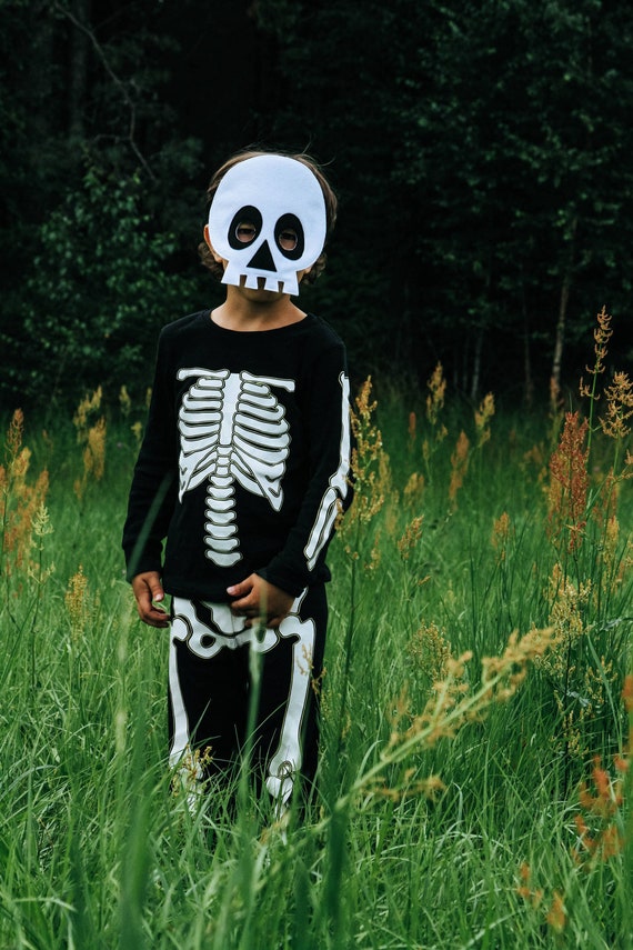 Skull mask kids Halloween costume adults skeleton dress up Etsy