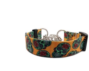 Sugar Skull martingale collar