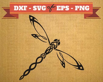 Libelle-SVG-Dateien für Cricut - Tier Dxf, Kontur Cricut, Libelle Dxf, Kontur Kamee Vektor, Datei Svg, Dxf, EPS, PNG für cnc