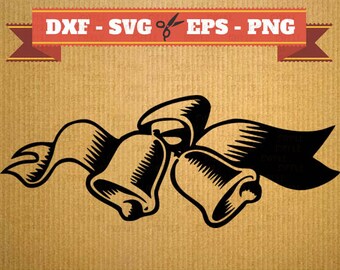 Bell SVG archivos vectoriales de navidad para cricut, archivos de corte de campana, clipart christmas, dxf archivos campana, campana de silueta, svg navidad