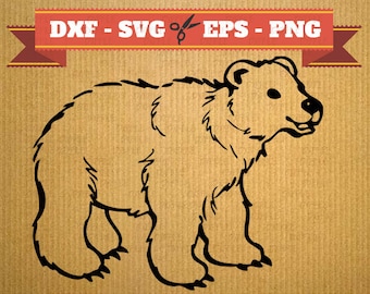 Bear SVG Files, Bear DXF Files, Png, Dfx, Eps, mama bear svg printable, bear print Silhoutte Studio Cricut Cameo, Design