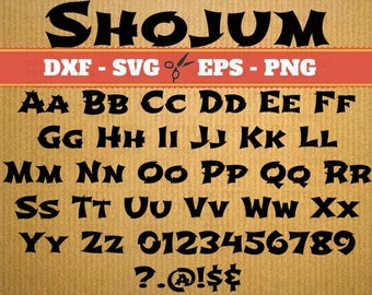 Shojumaru Script Monogram Svg Font; Svg, Dxf, Eps, Png; Digital Monogram, Calligraphy Script, Cursive Svg Font, Silhouette, Cricut, Cut File