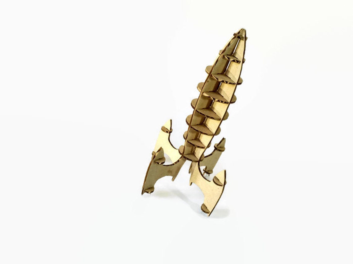 Plan of Cutting Rocket With Scroll Saw, Cutter, Laser Cutting or CNC ...