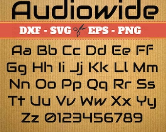 Audiowide Script Monogram Svg Font; Svg, Dxf, Eps, Png; Digital Monogram, Calligraphy Script, Cursive Svg Font, Silhouette, Cricut, Cut File