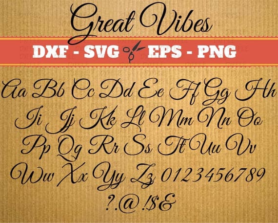 Vine Monogram Font Svg Great Vibes; Svg, Dxf, Eps, Png; Vine Svg ...