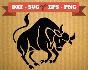 Archivo SVG Taurus, horóscopo svg, archivos vectoriales de signo astrológico para cricut, archivos de corte taurus, imágenes prediseñadas, archivos DXF Taurus silueta Animal