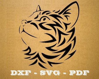 Katze SVG Kätzchen Vektor-Dateien für Cricut, Katze Schneidedateien, Clipart Kitty, DXF-Dateien Katze, Silhouette Katze, svg Tier